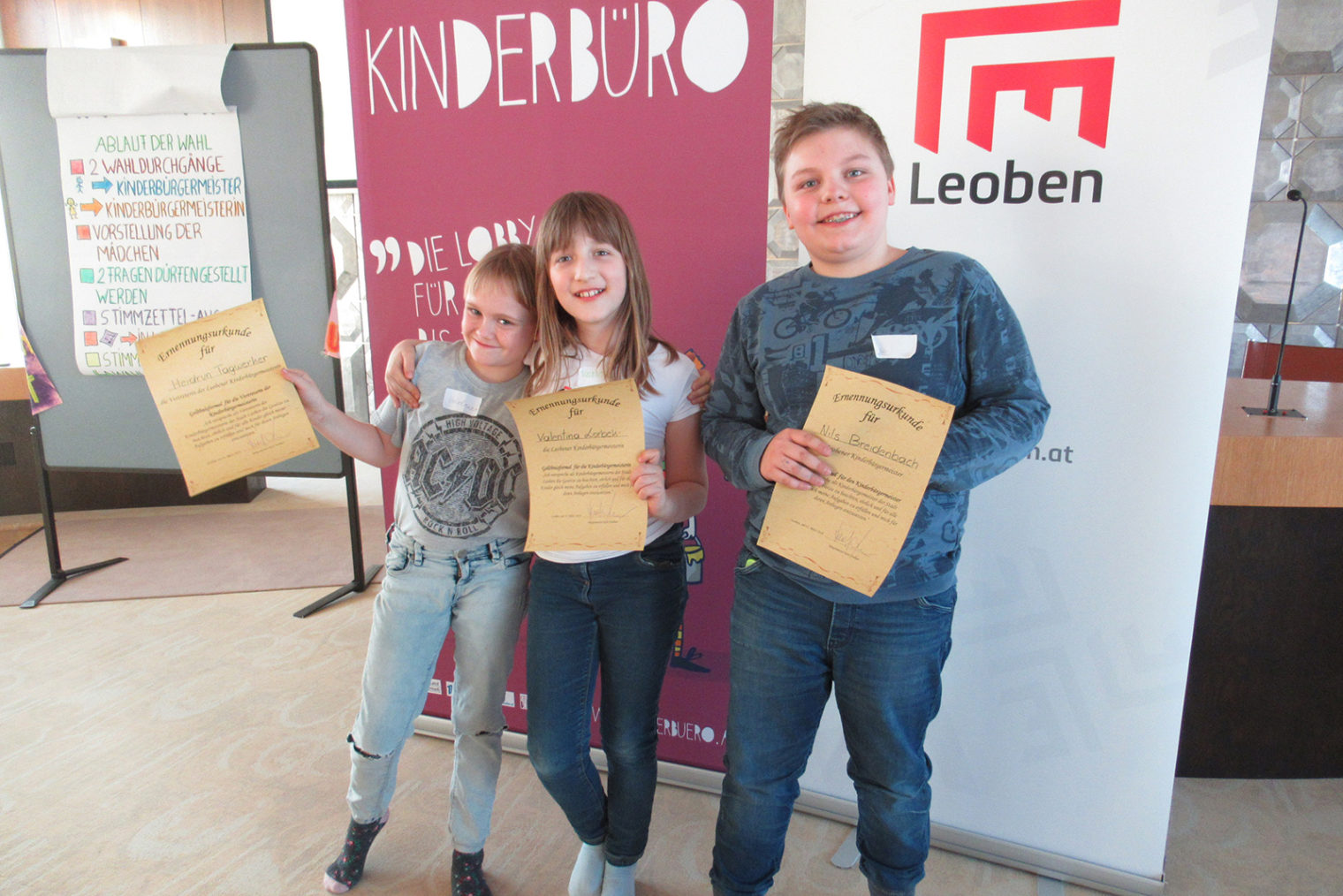 Gruppenbild Kinderbürgermeister Leoben 2019