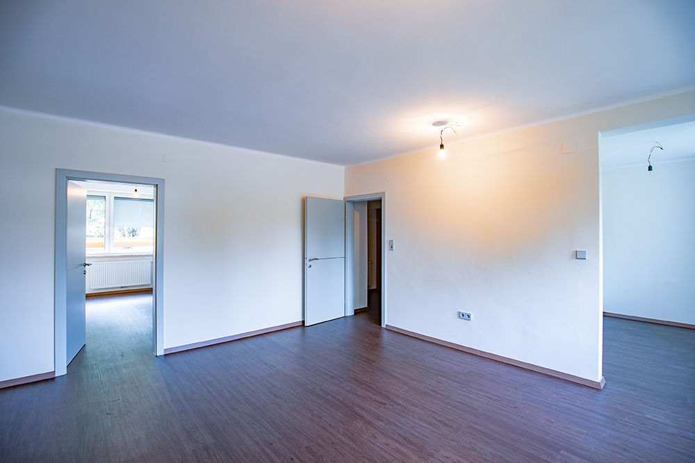Sample flat with dark floor - facilities and amenities,