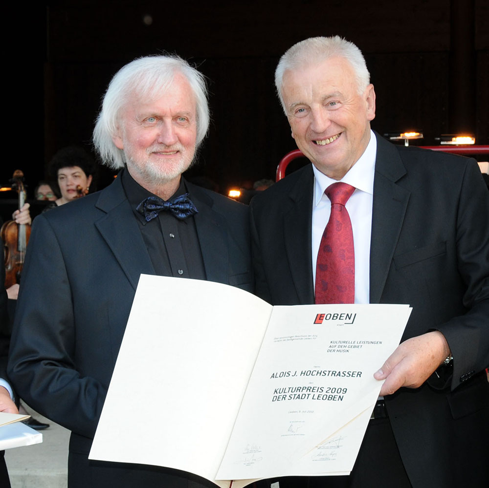 Alois Hochstrasser mit Bürgermeister Konrad