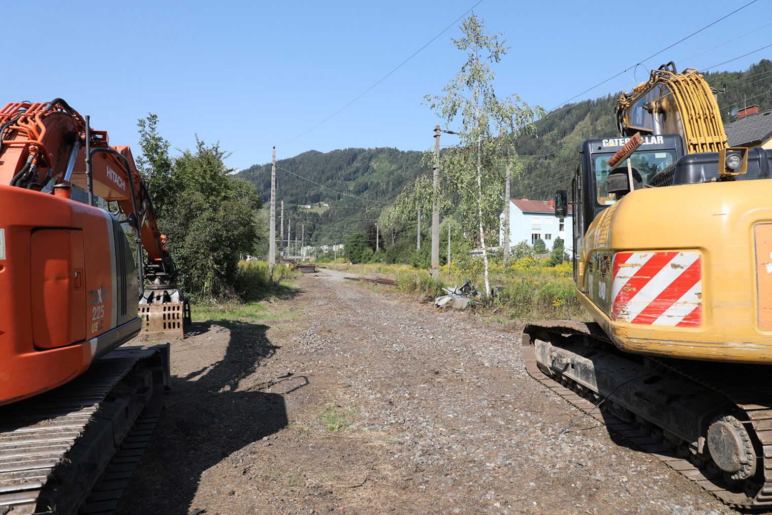 Ehemaligen Bahntrasse in Leoben-Hinterberg
