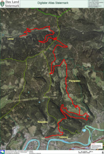 Luftbild: Verlauf der Strecke