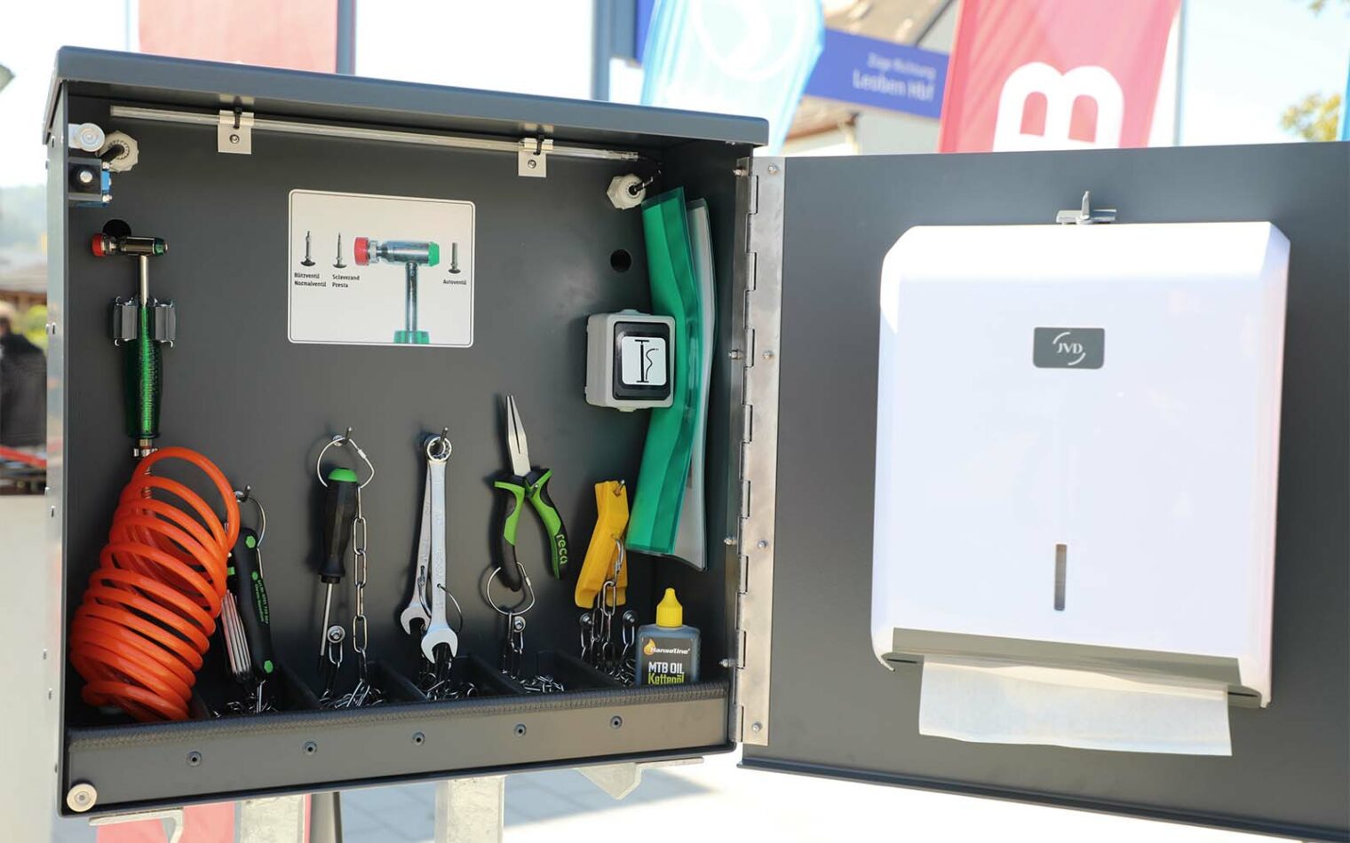 Tools at the bike service station