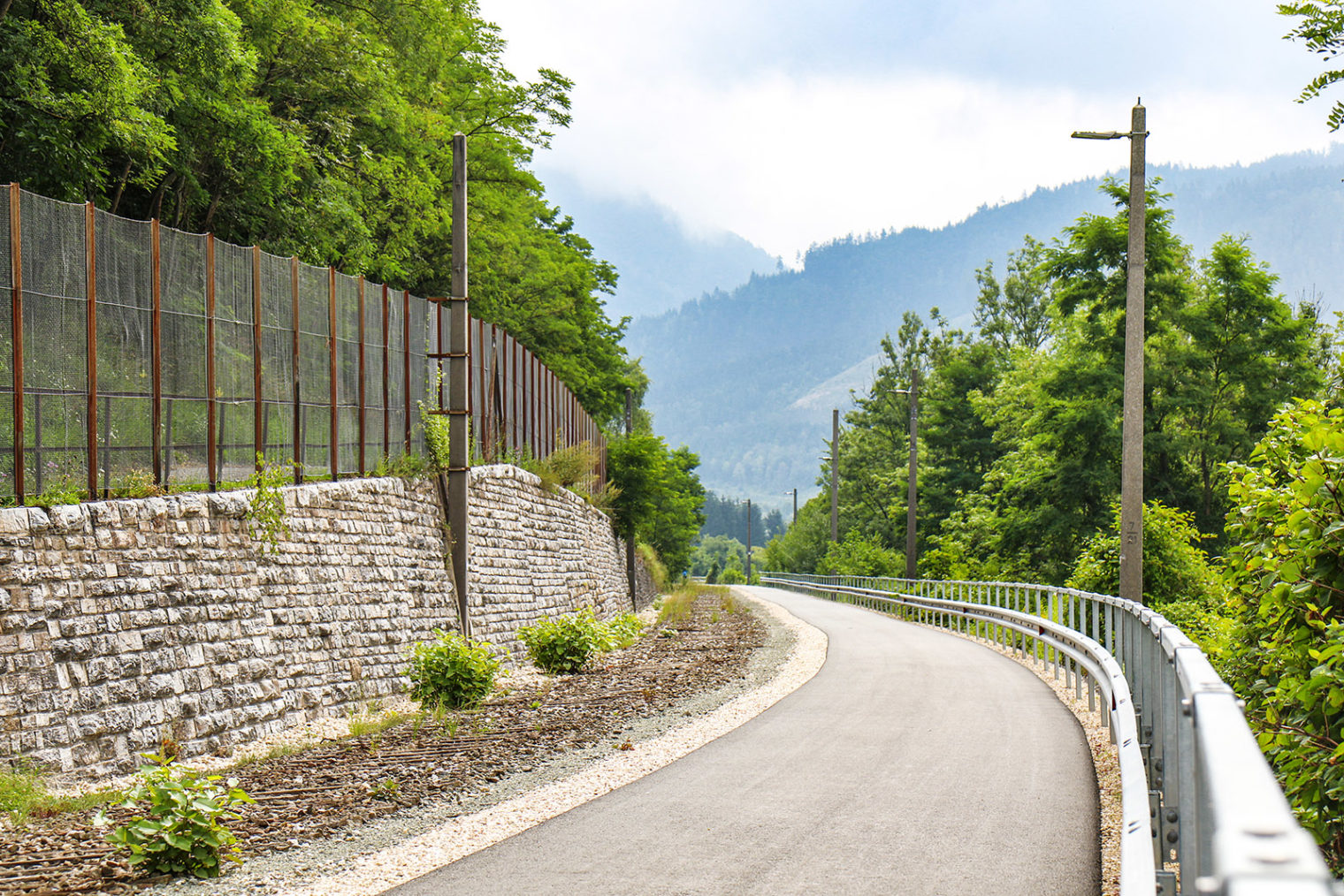 Ausschnitt des Radwegs Leoben Hinterberg