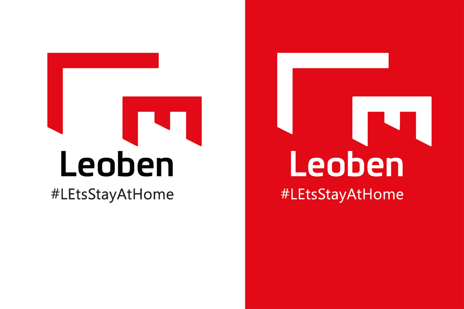 Weiterentwickeltes Leoben Logo zu Social Distancing