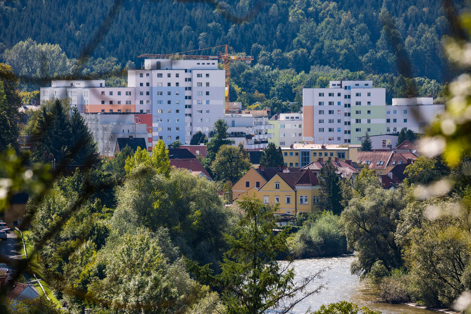 Fernaufnahme Wohnsiedlung Krainerhof