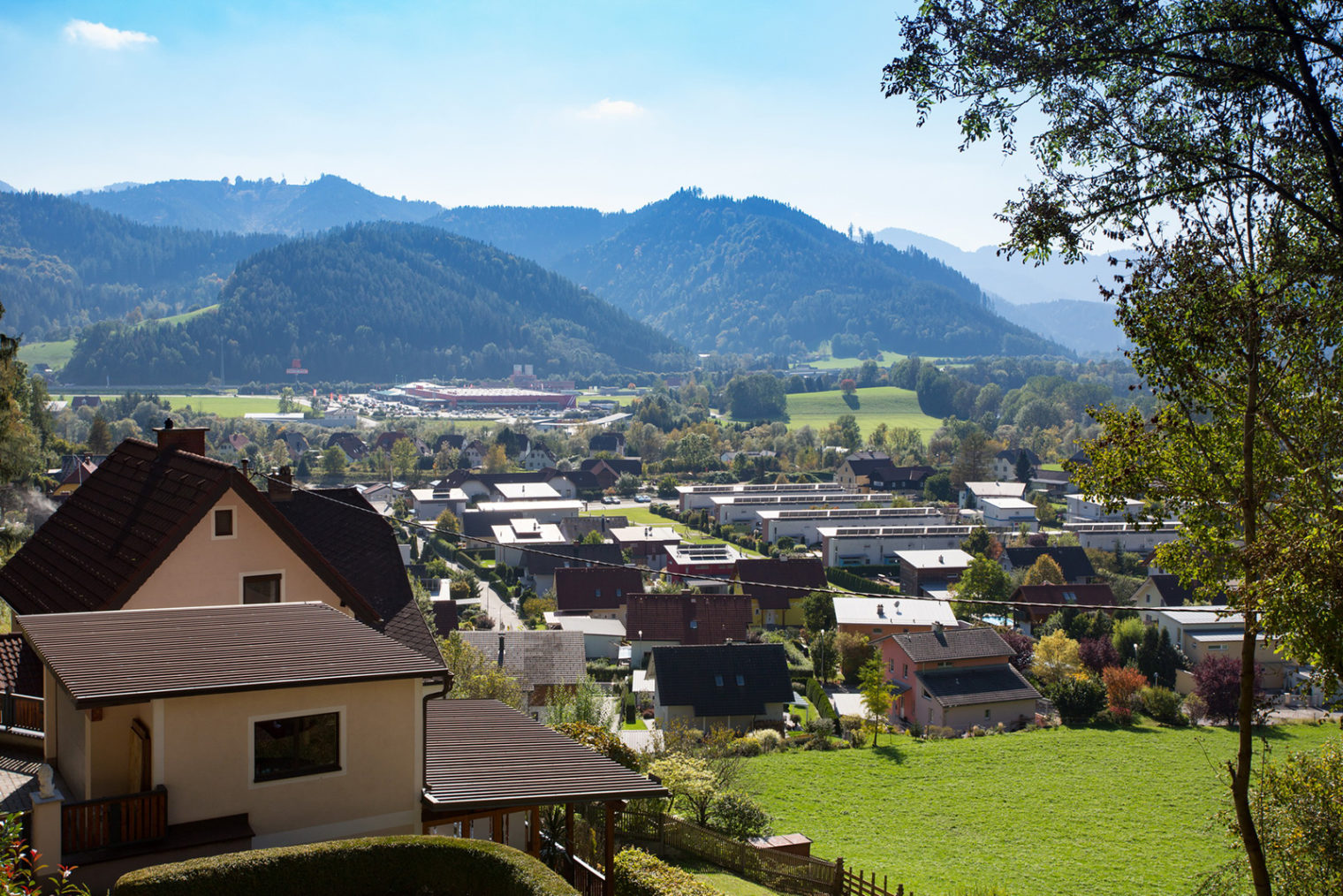 View of SunCity in Leoben-Hinterberg