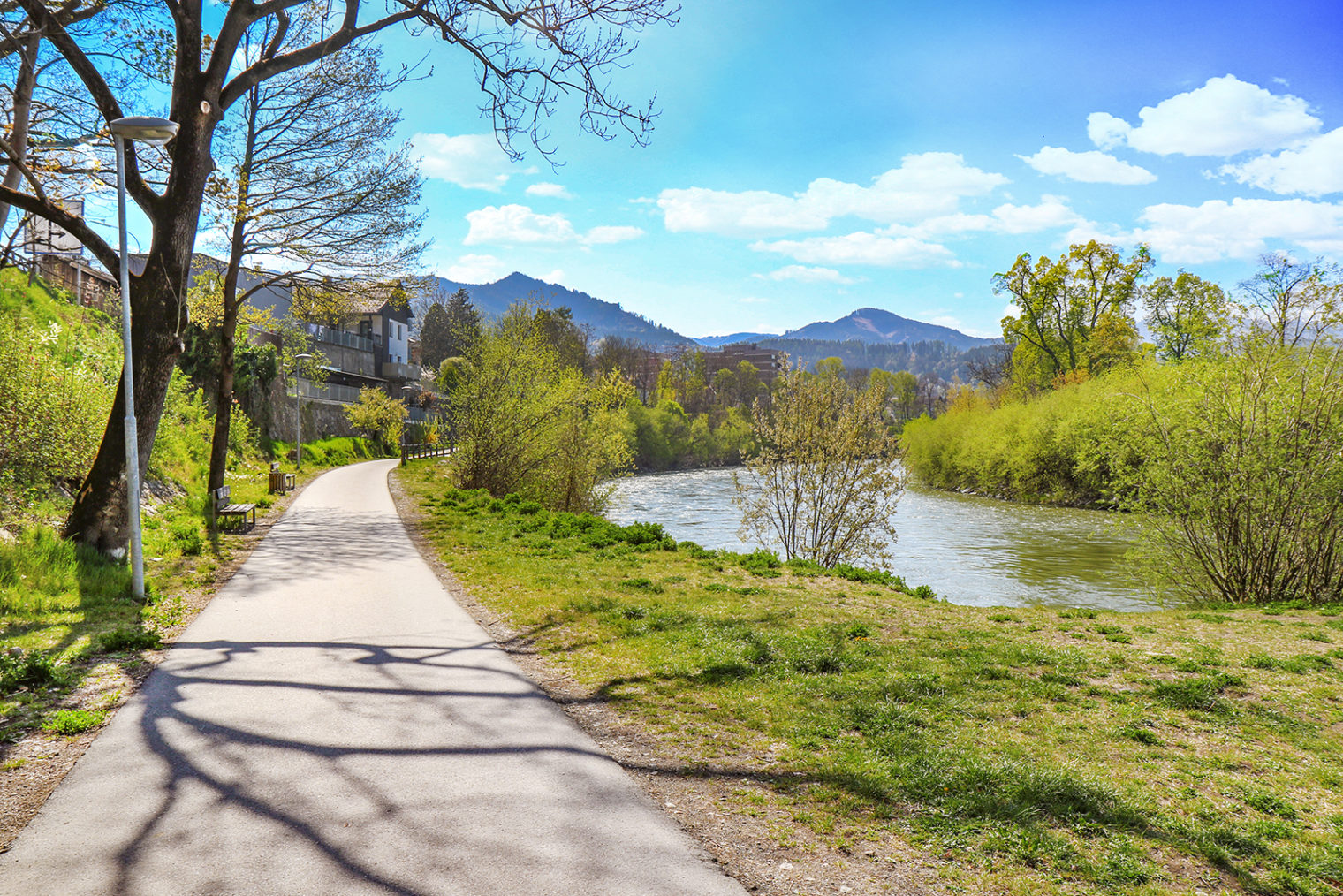 Footpath and cycle path in Leoben