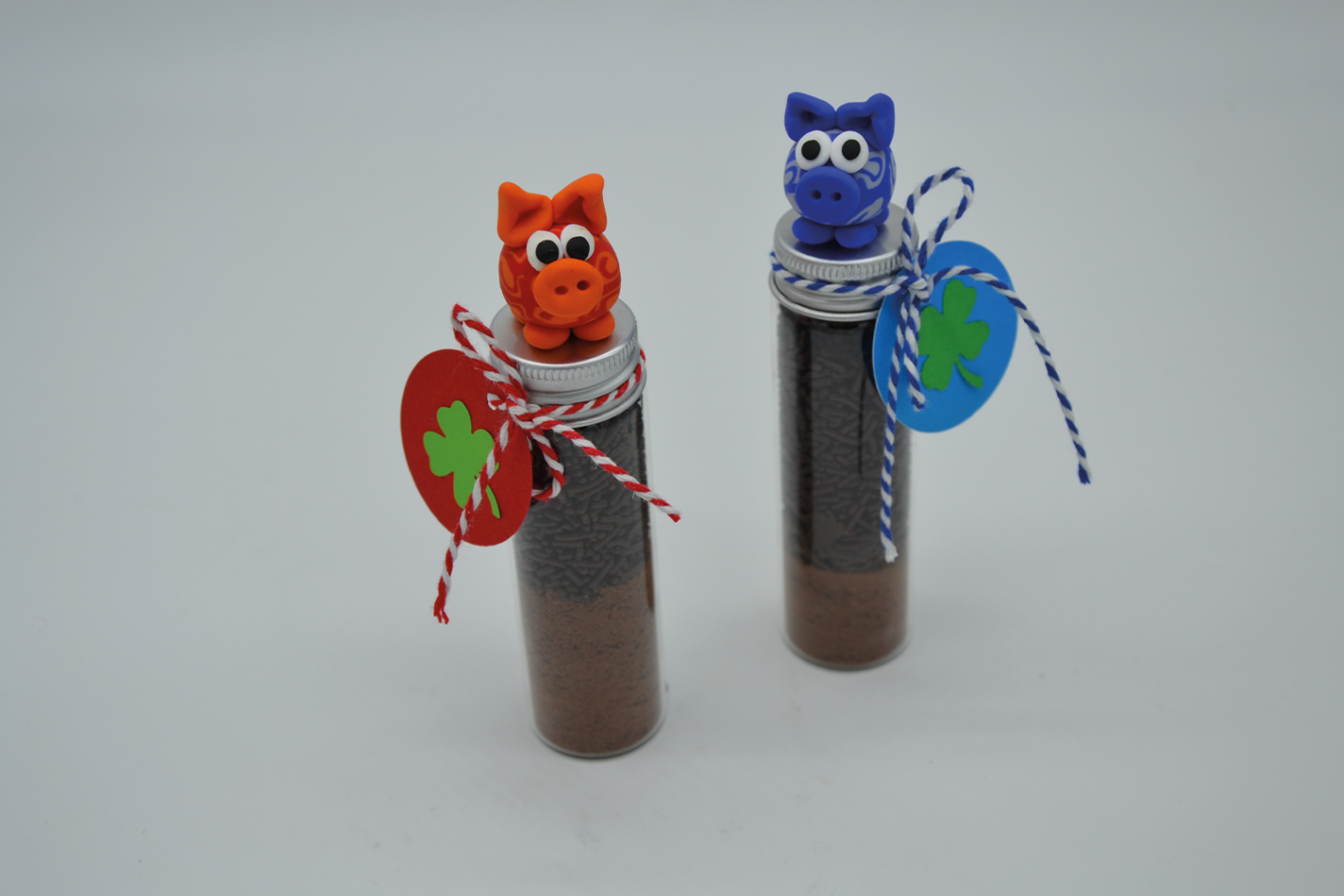 Fimo-Schweinchen auf Glas Kreativworkshop