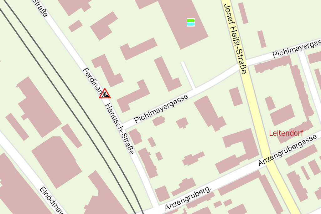 Kartenansicht Ferdinand Hanusch-Straße