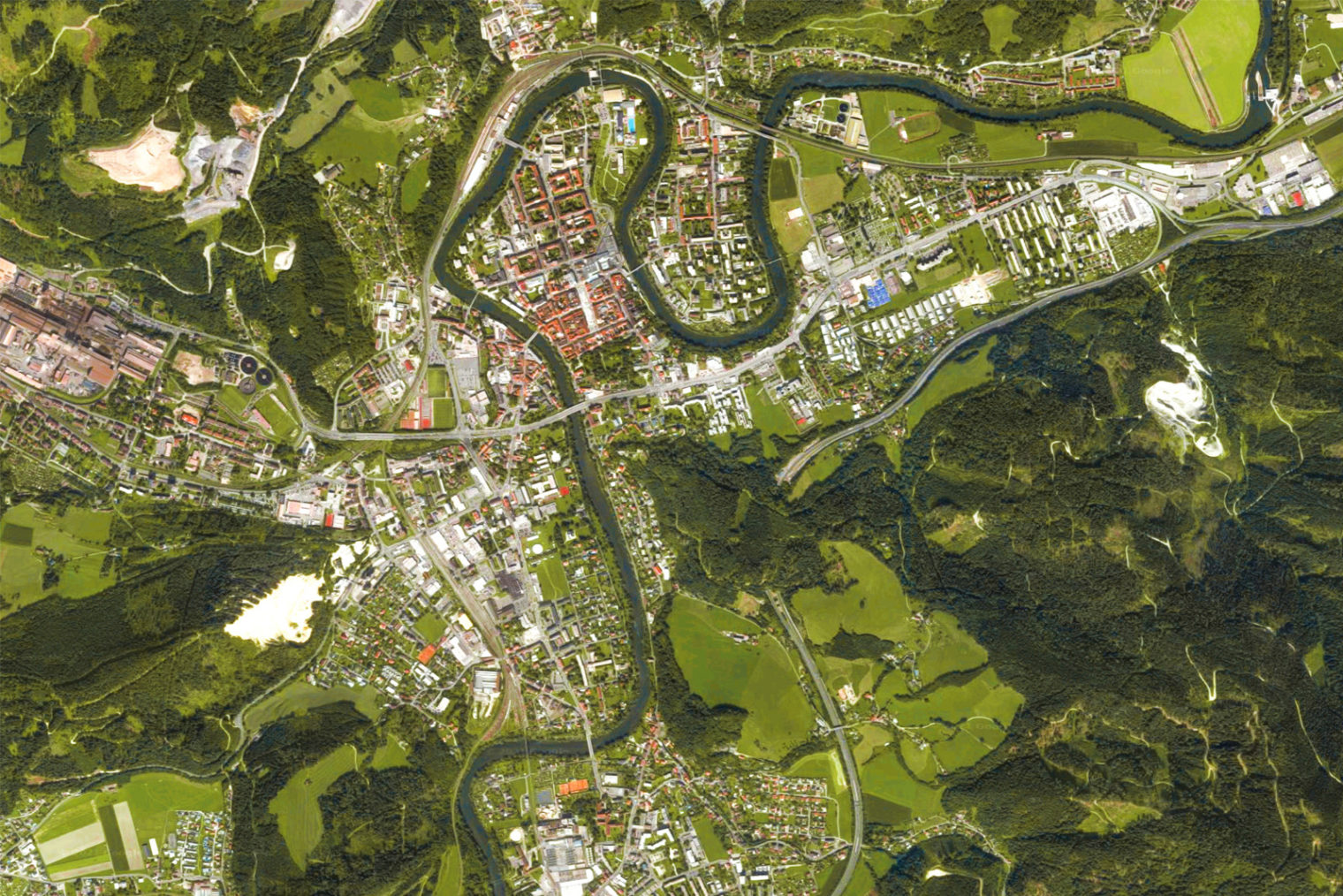 Luftbild von Leoben