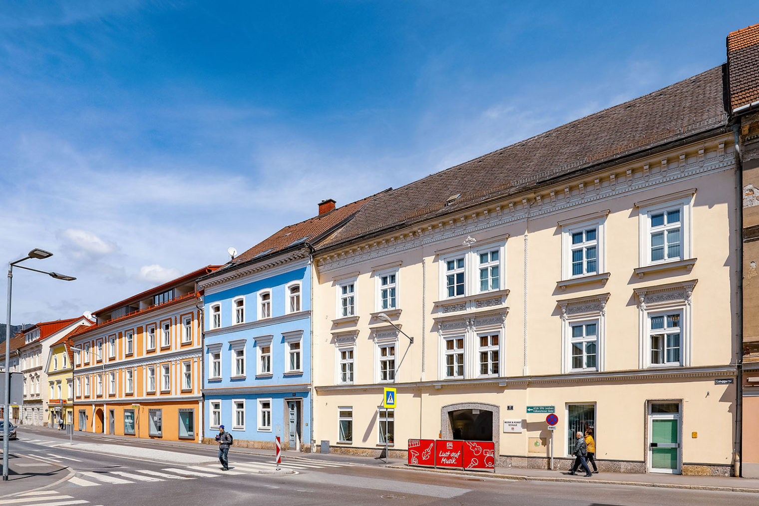 Straßenansicht Gebäude der Musikschule Leoben