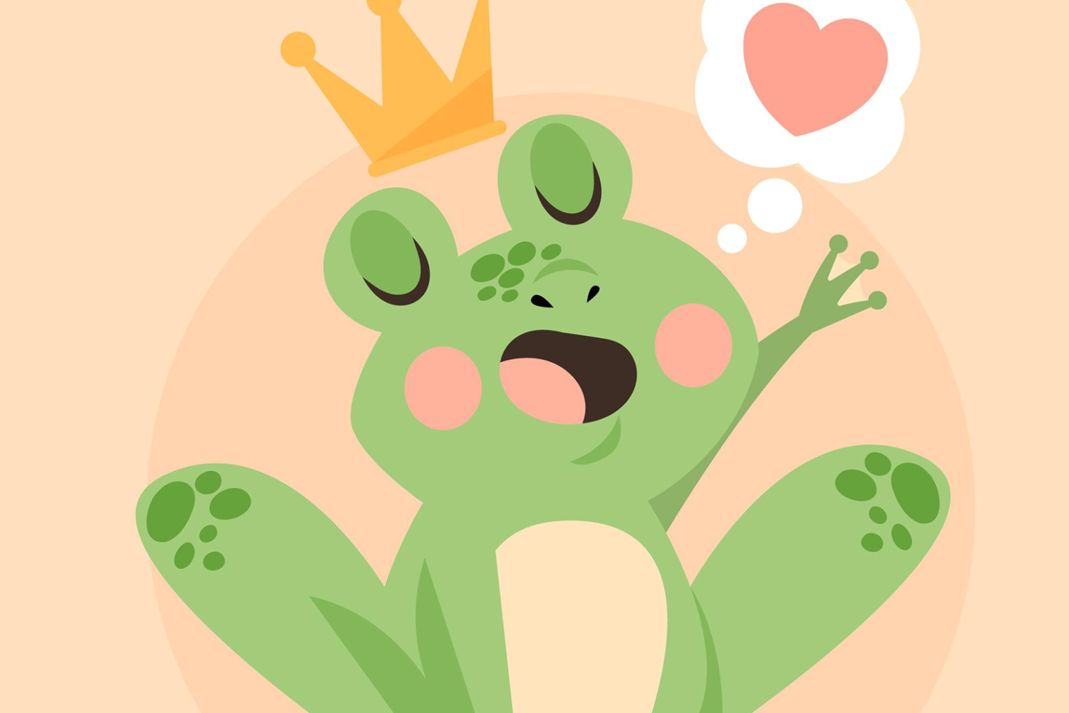 Froschkönig Krone Herz