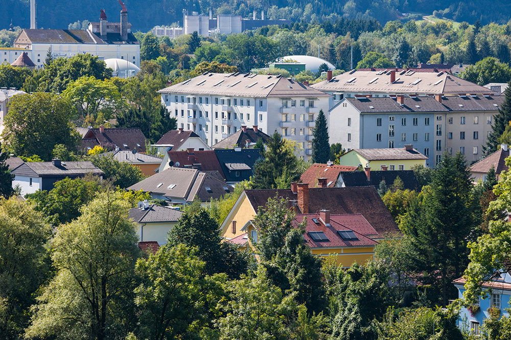 Fernaufnahme Leoben-Leitendorf