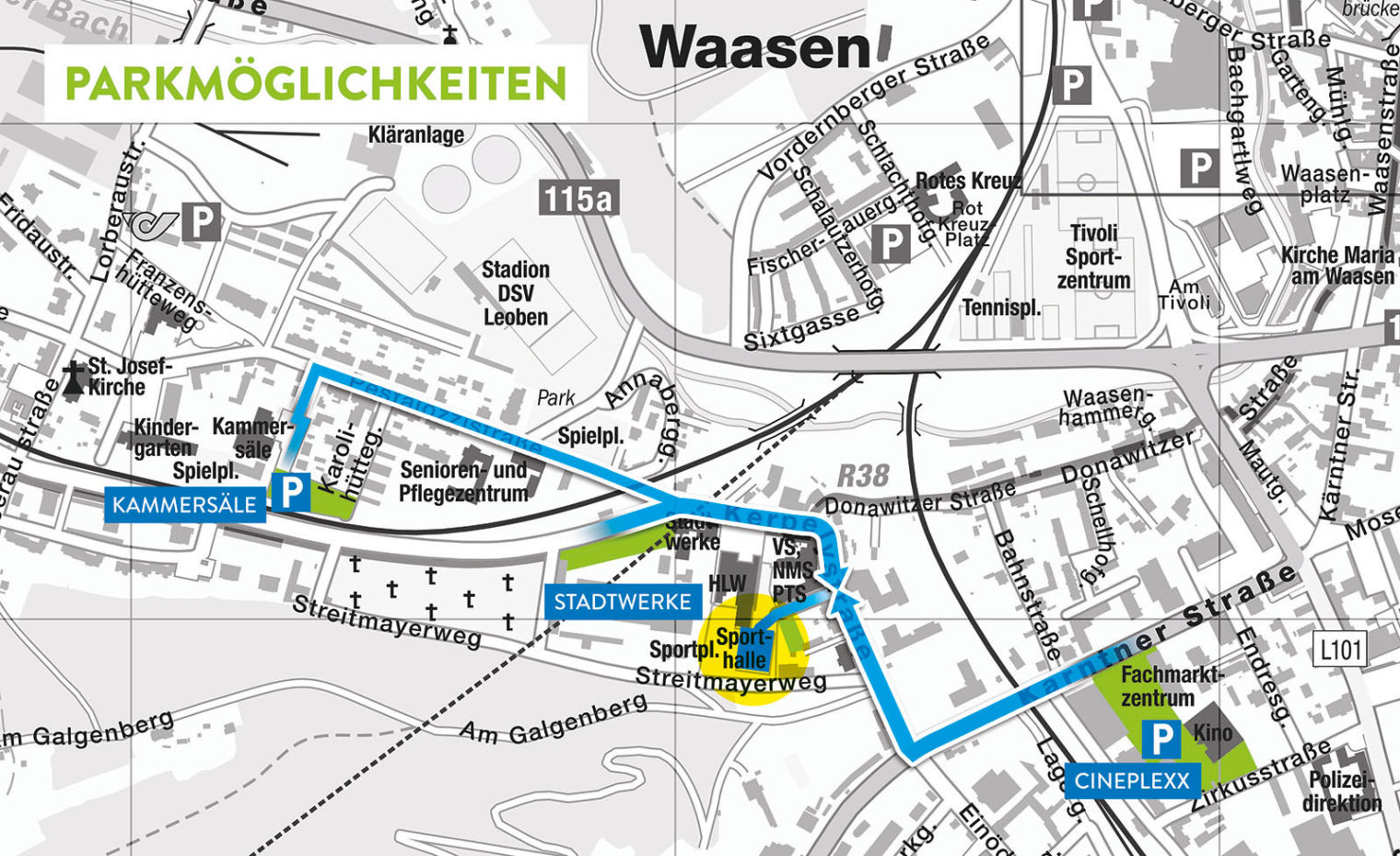 Parking lot map