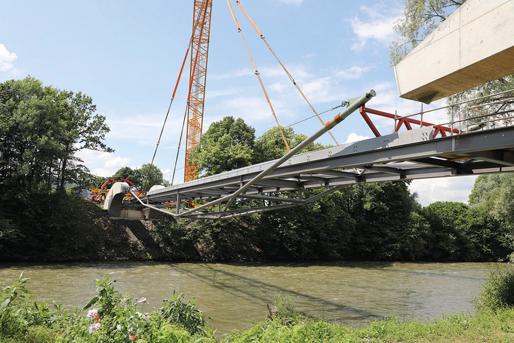 Errichtung der Proleberbrücke