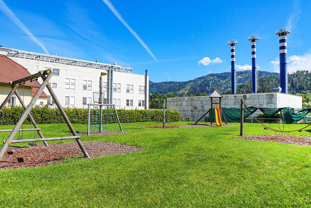Swing and play equipment at the SV Hinterberg playground
