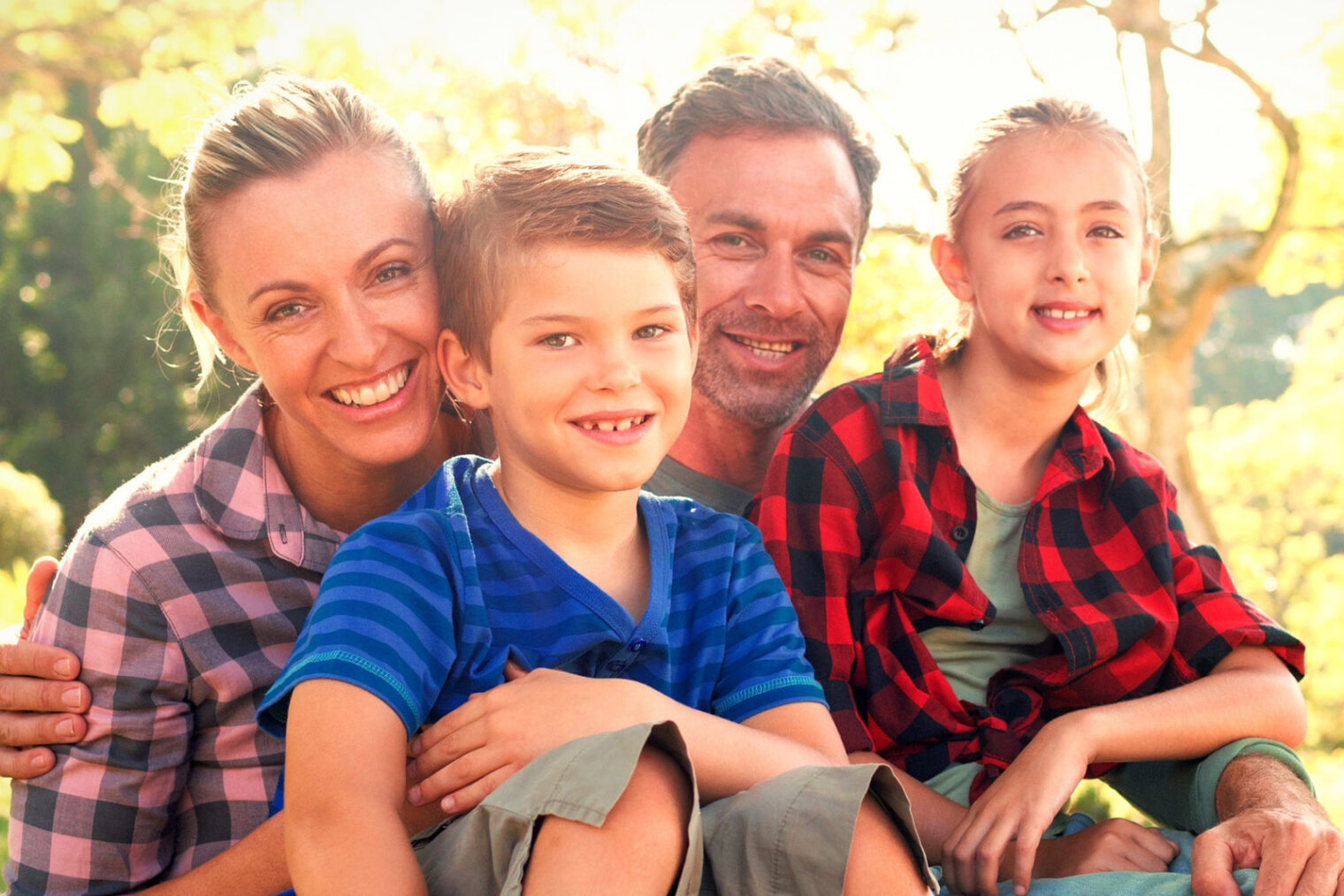 Gruppenbild Familie in der Natur