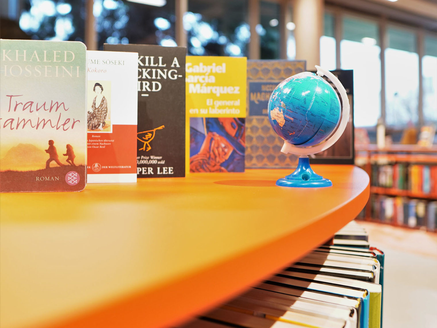 Globus mit Bücher