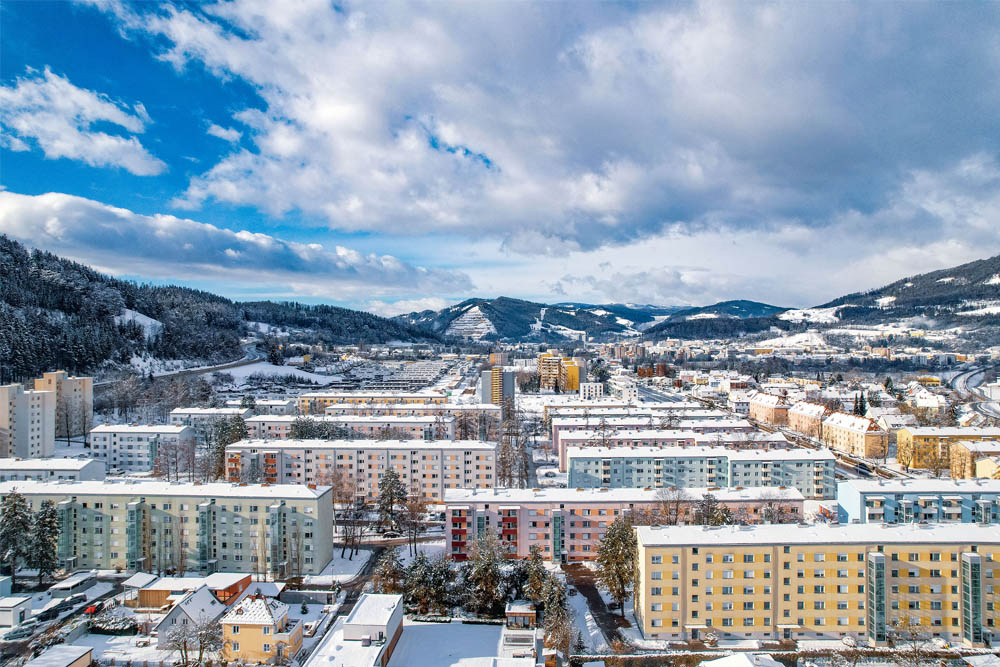Leoben-Lerchenfeld im Winter