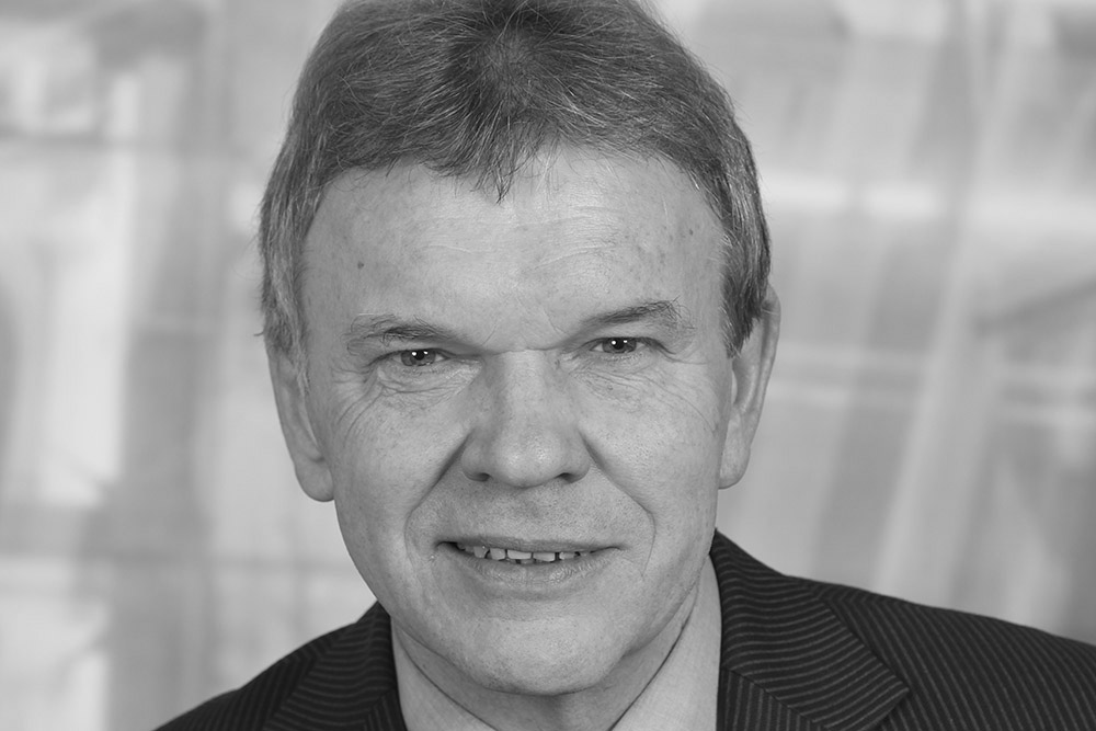 Porträt Franz Valland in Schwarz-Weiß
