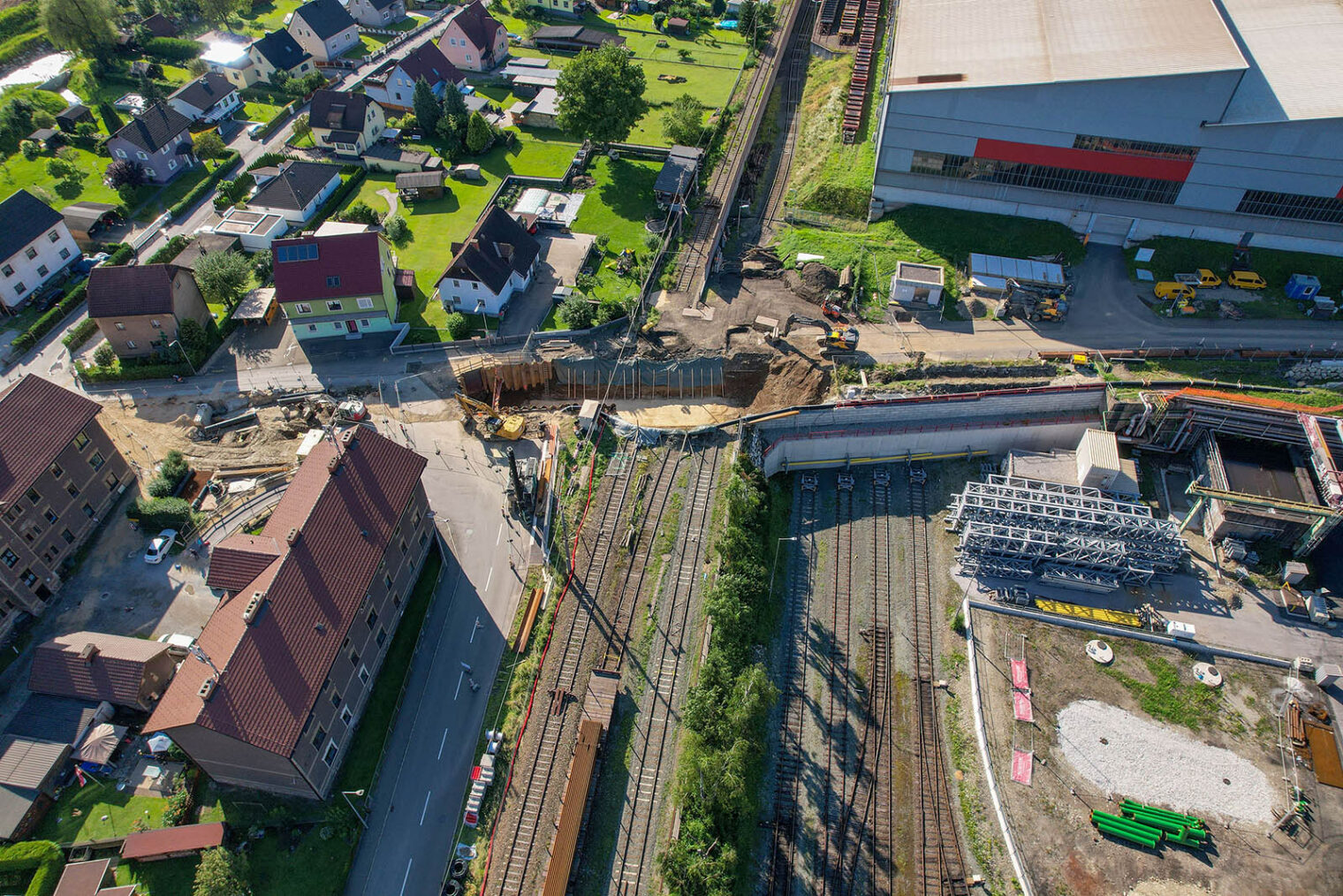 Luftbild Eisenbahnkreuzung Kerpelystraße