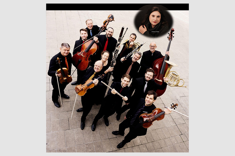 Gruppenfoto mit Instrumenten des Johann Strauss Ensembles der Wiener Symphoniker