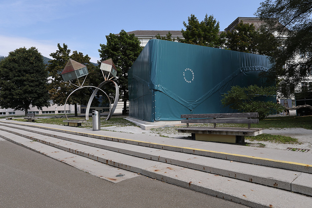 Außenaufnahme des Pavillons in Leoben