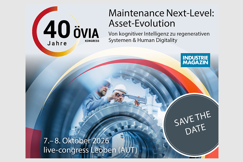 Werbebild für 40 Jahre Österreichische Vereinigung für Instandhaltung und Anlagenwirtschaft