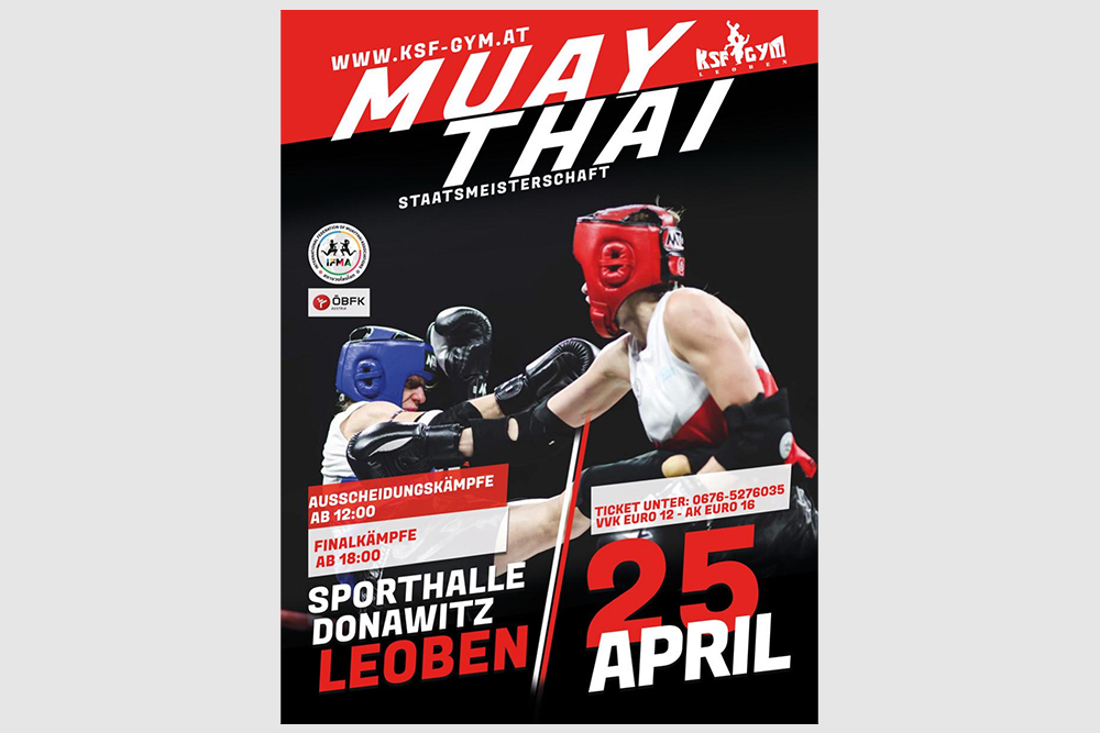 Plakat Muaythai Staatsmeisterschaft