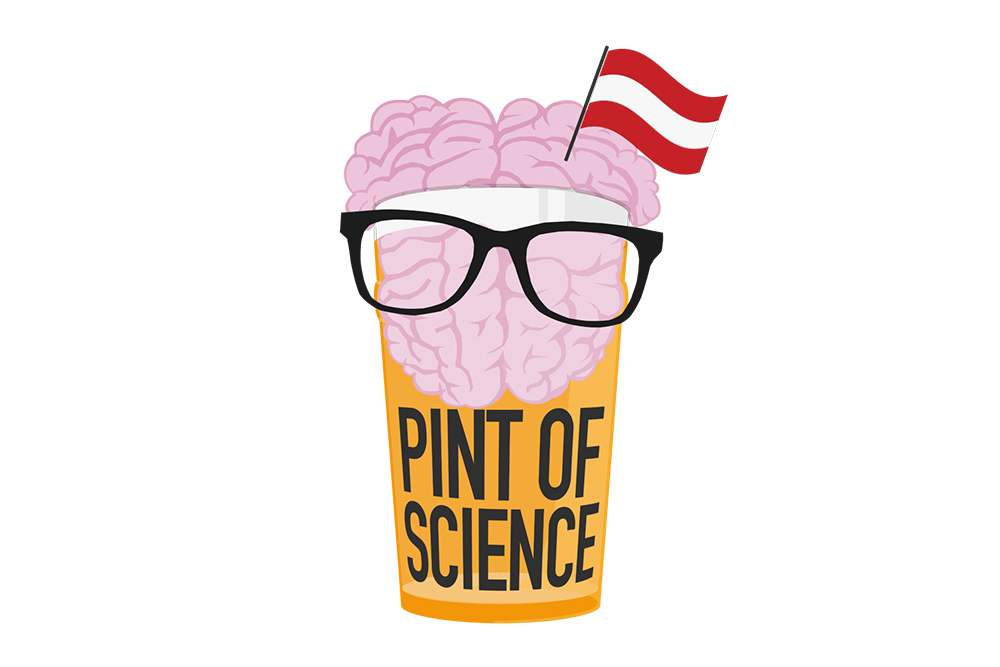 Österreich-Logo von Pint of Science